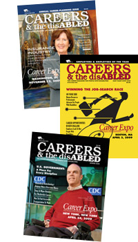 Image of three CAREERS & the disABLED Magazine Covers